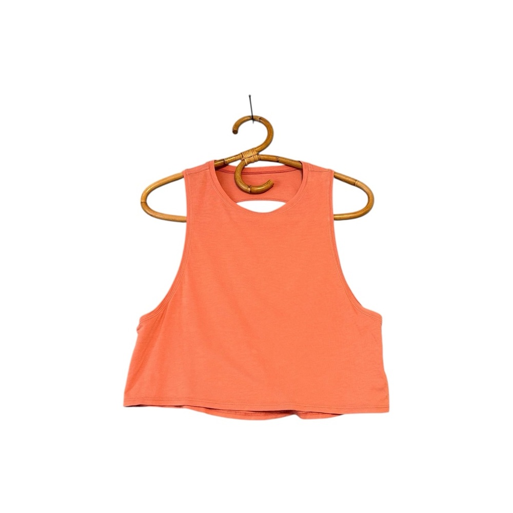 Lululemon | Orange Keyhole Back Cropped Tank